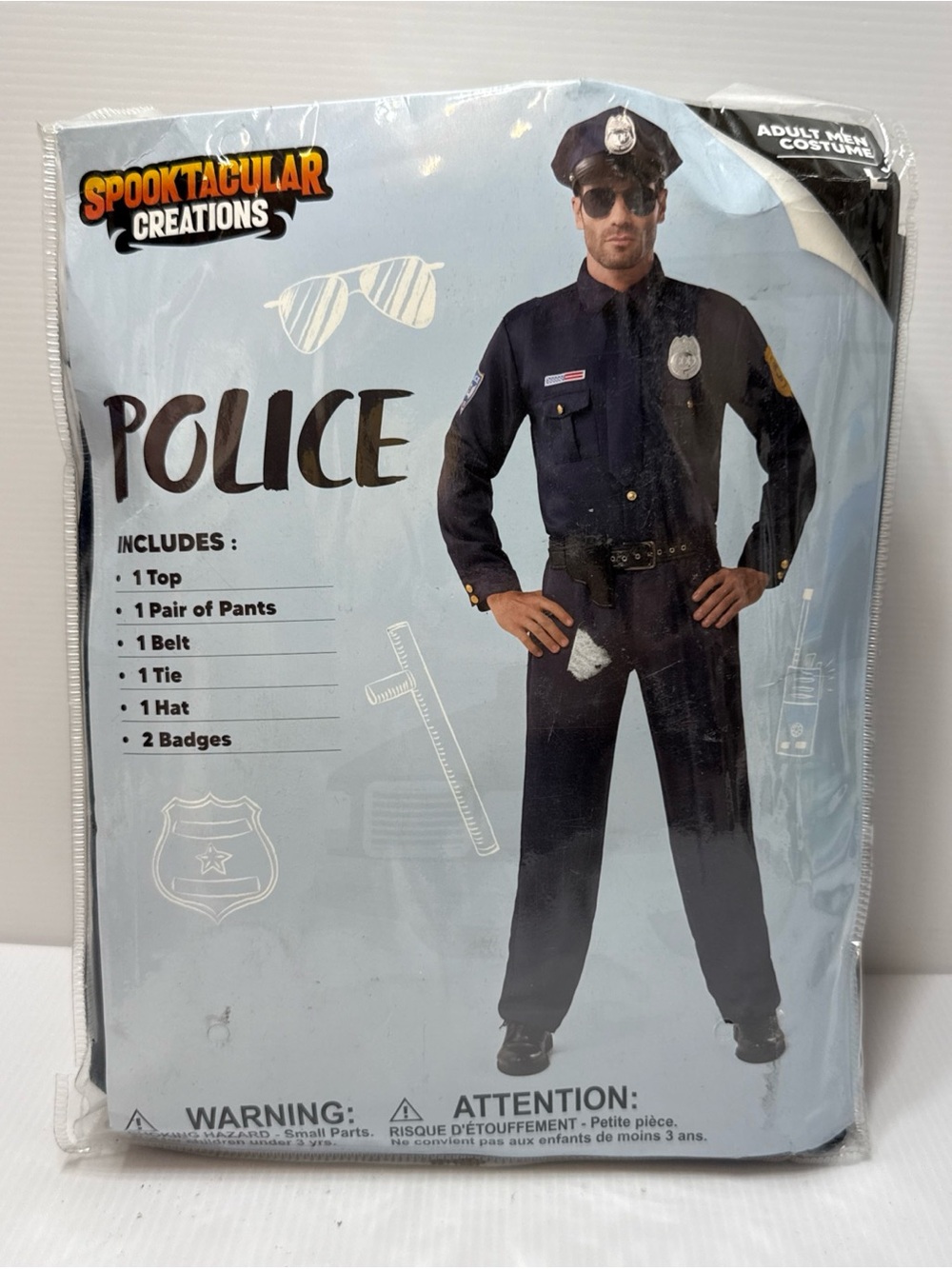 spooktacular creations police adult costume size large